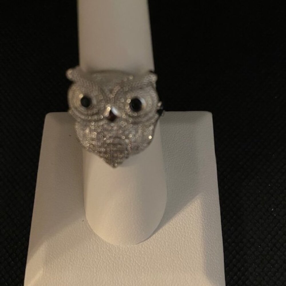 Bohemian Sterling Silver Owl Ring